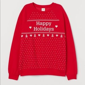 Plus sized H&M Red Holiday Sweatshirt